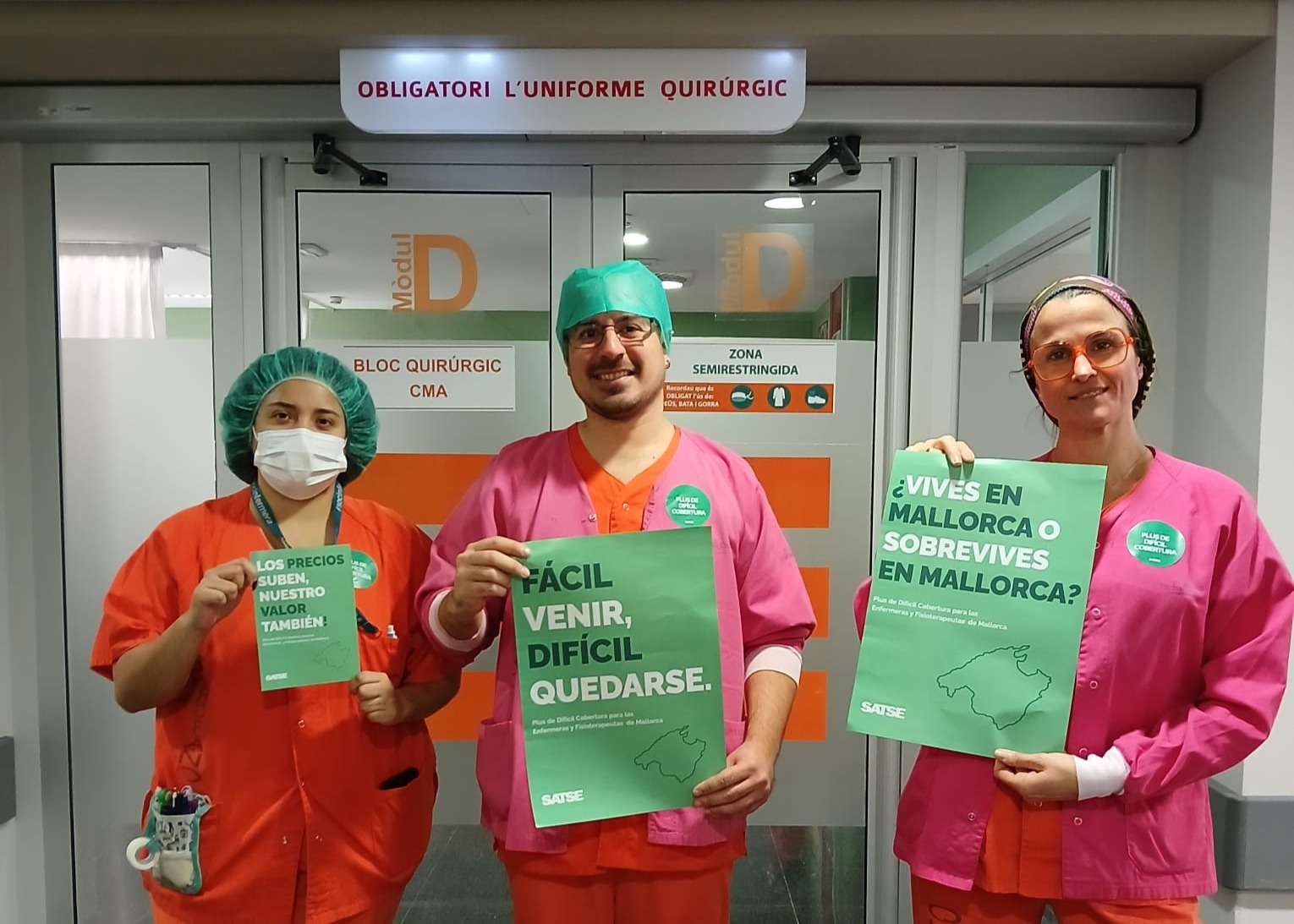 SATSE Baleares logra 2.500 firmas en tres semanas para frenar la fuga de enfermeras en Mallorca